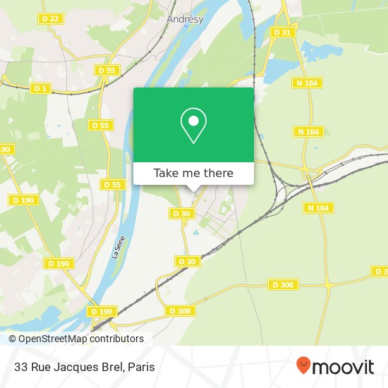 Mapa 33 Rue Jacques Brel
