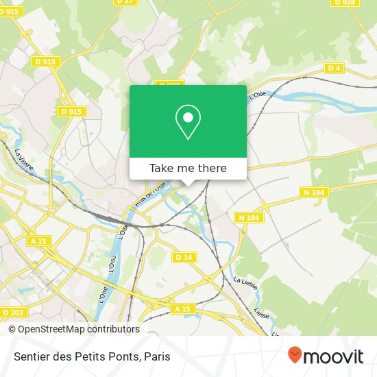 Mapa Sentier des Petits Ponts