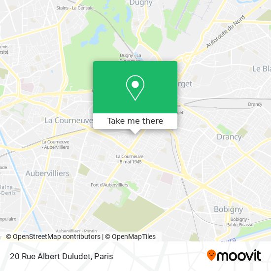 Mapa 20 Rue Albert Duludet
