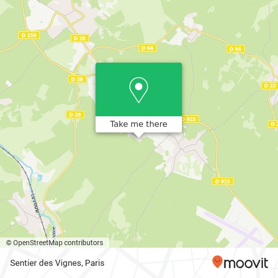 Mapa Sentier des Vignes