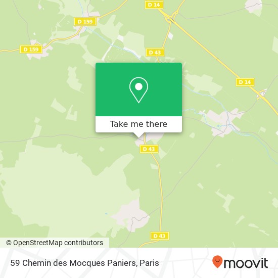 59 Chemin des Mocques Paniers map