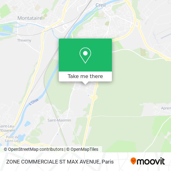 ZONE COMMERCIALE ST MAX AVENUE map
