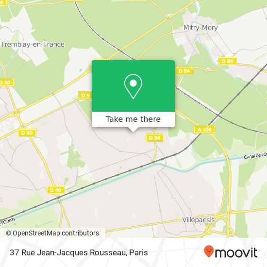 Mapa 37 Rue Jean-Jacques Rousseau