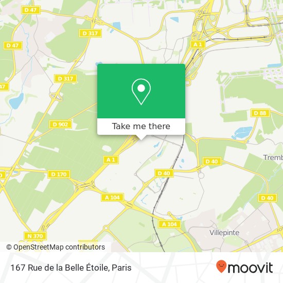 Mapa 167 Rue de la Belle Étoile