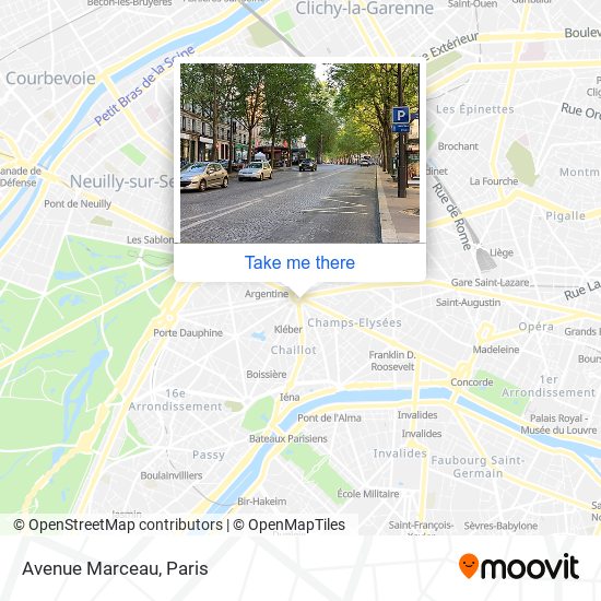 Avenue Marceau map