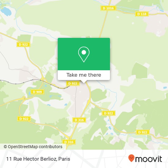Mapa 11 Rue Hector Berlioz