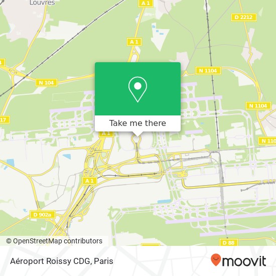 Aéroport Roissy CDG map