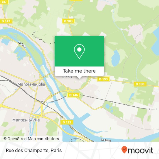 Mapa Rue des Champarts