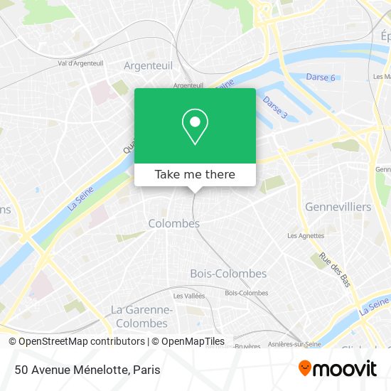 Mapa 50 Avenue Ménelotte