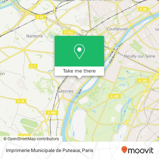 Mapa Imprimerie Municipale de Puteaux