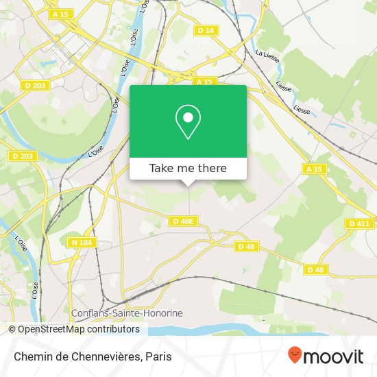 Chemin de Chennevières map