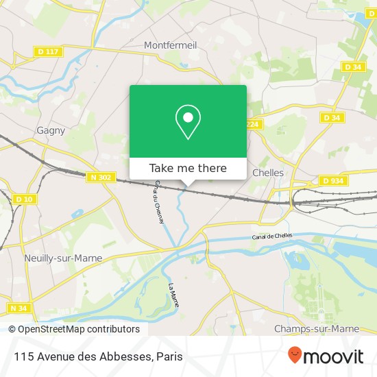 115 Avenue des Abbesses map