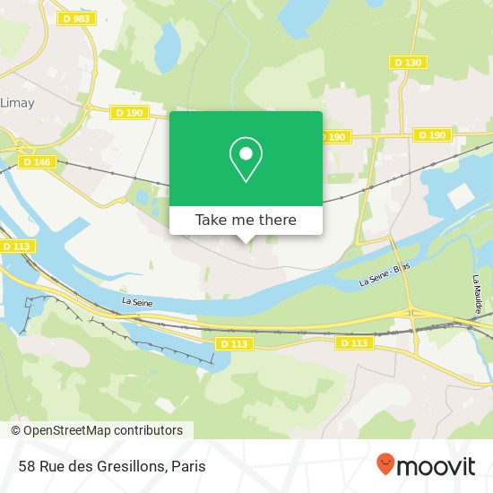 58 Rue des Gresillons map