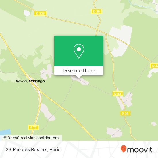 Mapa 23 Rue des Rosiers