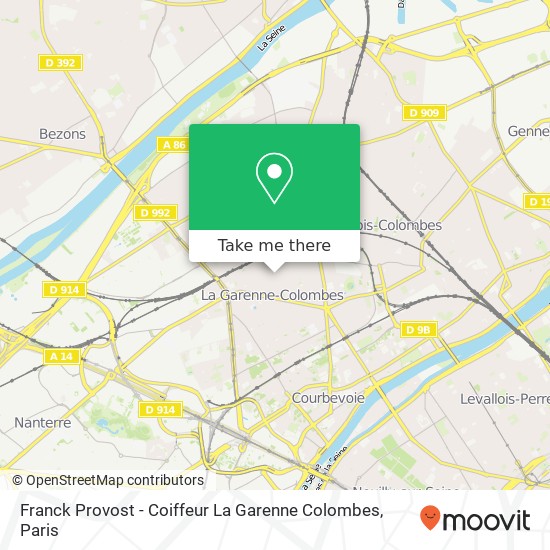 Franck Provost - Coiffeur La Garenne Colombes map