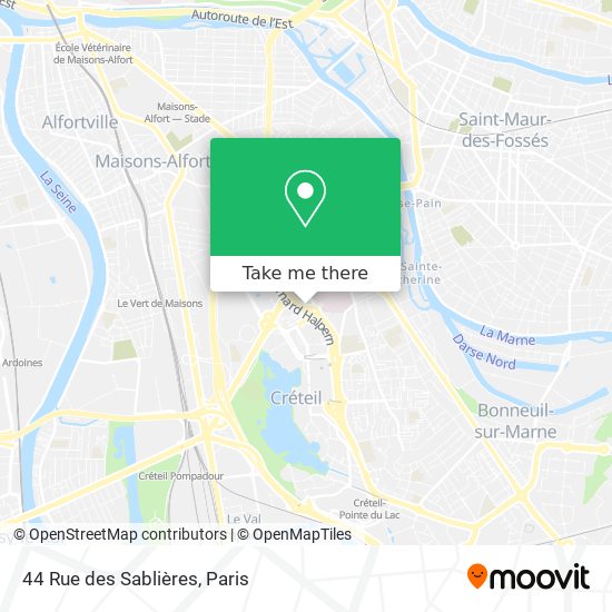 Mapa 44 Rue des Sablières