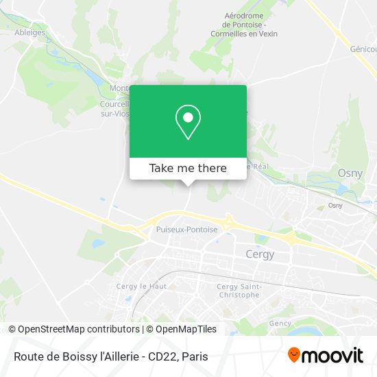 Mapa Route de Boissy l'Aillerie - CD22