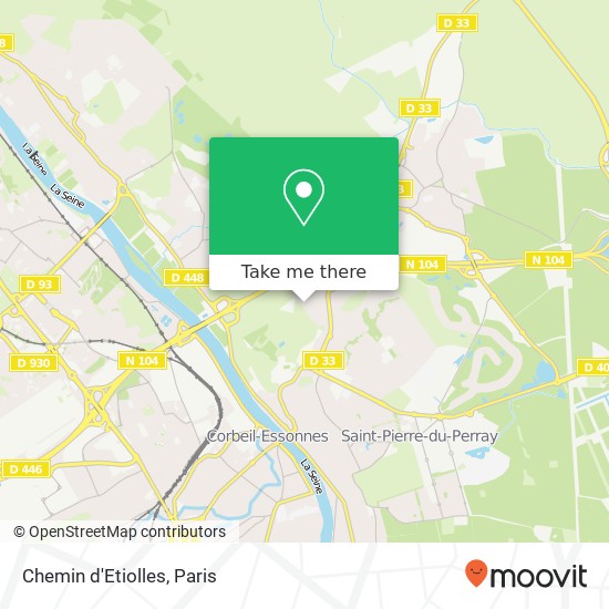 Chemin d'Etiolles map