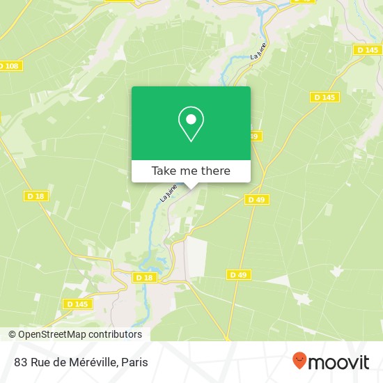 Mapa 83 Rue de Méréville