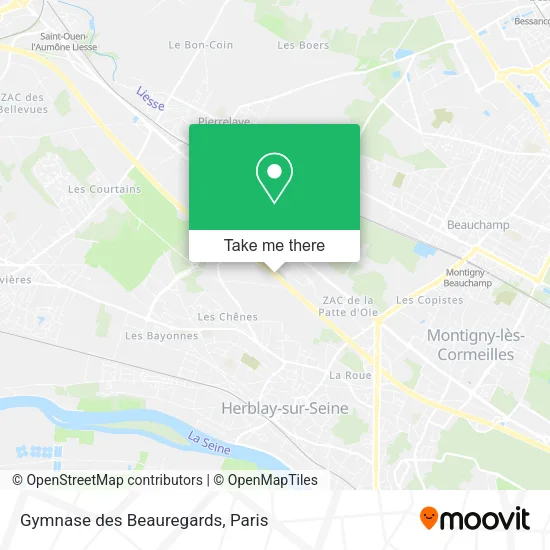 Gymnase des Beauregards map