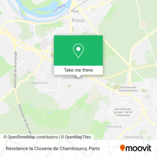 Résidence la Closerie de Chambourcy map