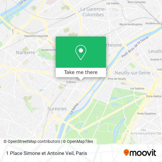 Mapa 1 Place Simone et Antoine Veil