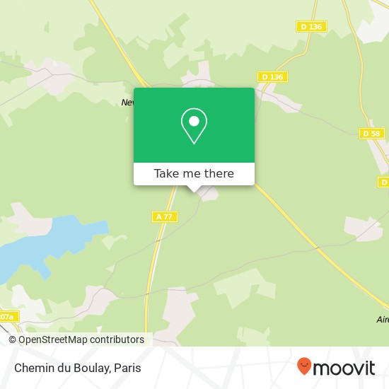 Mapa Chemin du Boulay