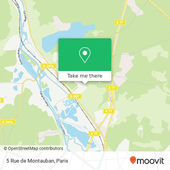 Mapa 5 Rue de Montauban