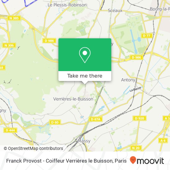 Franck Provost - Coiffeur Verrières le Buisson map