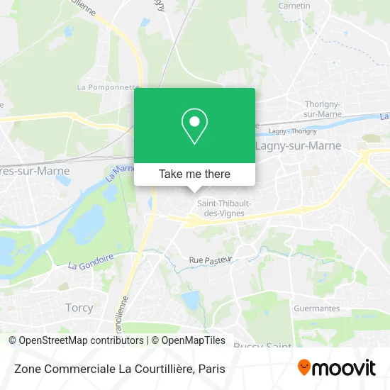 Zone Commerciale La Courtillière map