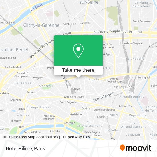 Hotel Pilime map