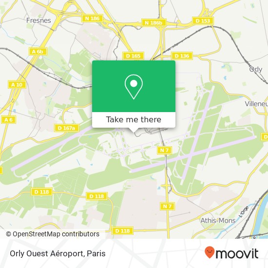 Mapa Orly Ouest Aéroport