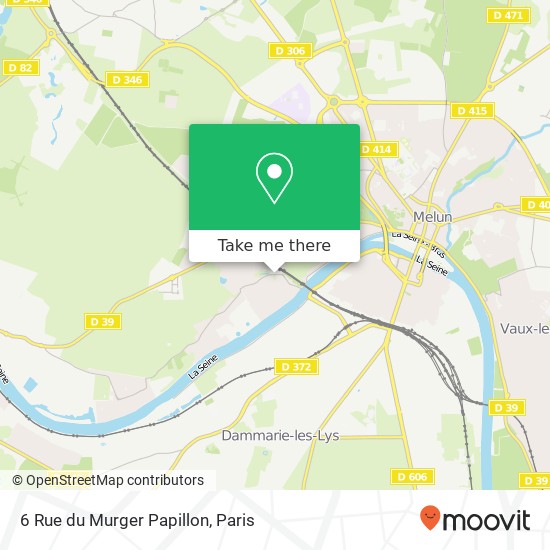 Mapa 6 Rue du Murger Papillon