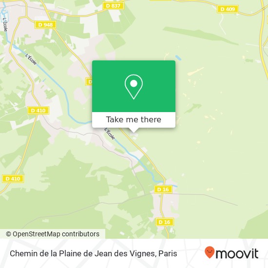 Mapa Chemin de la Plaine de Jean des Vignes