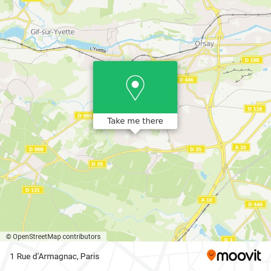 Mapa 1 Rue d'Armagnac