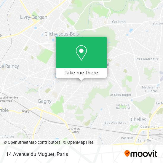 Mapa 14 Avenue du Muguet