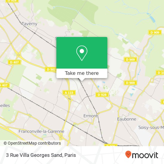 Mapa 3 Rue Villa Georges Sand