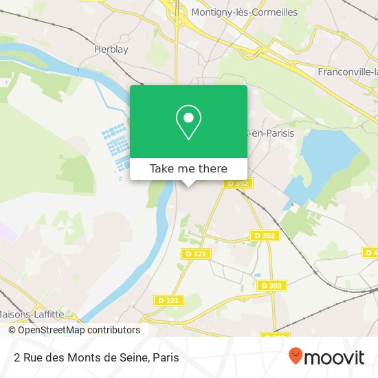 Mapa 2 Rue des Monts de Seine