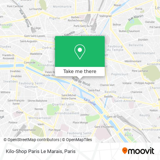 Kilo-Shop Paris Le Marais map