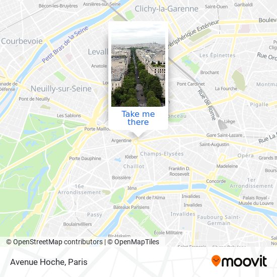 How to get to Avenue Hoche in Paris by Bus, RER, Metro, Train or Light ...