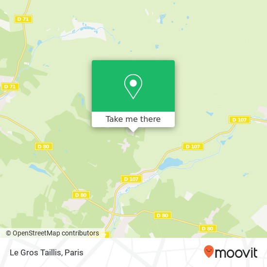 Le Gros Taillis map