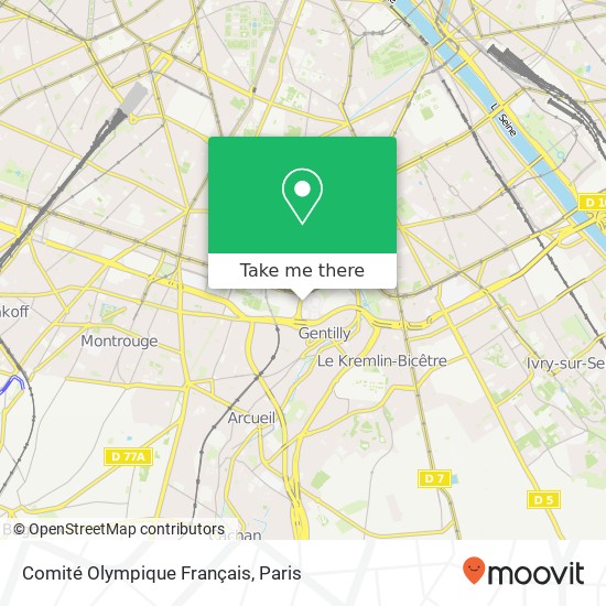 Comité Olympique Français map