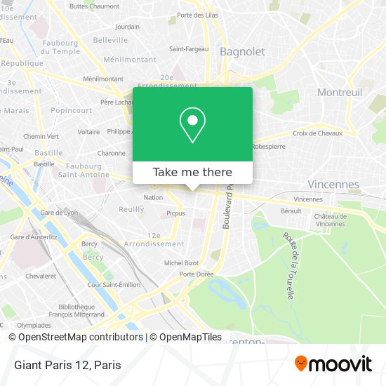 Mapa Giant Paris 12