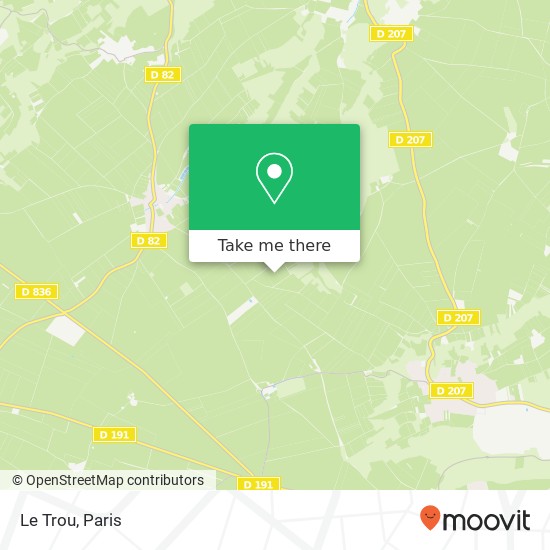 Le Trou map