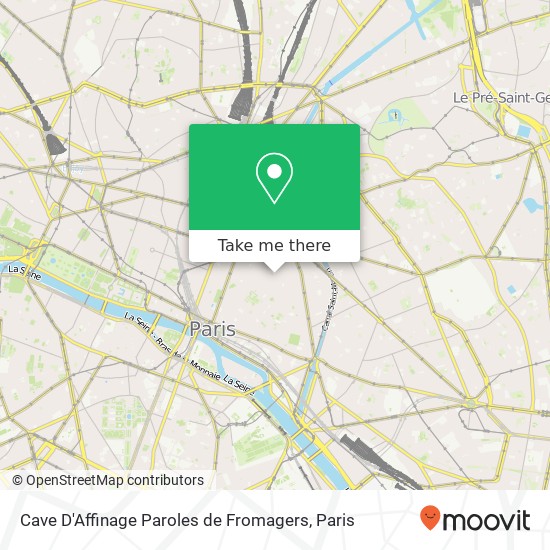 Mapa Cave D'Affinage Paroles de Fromagers