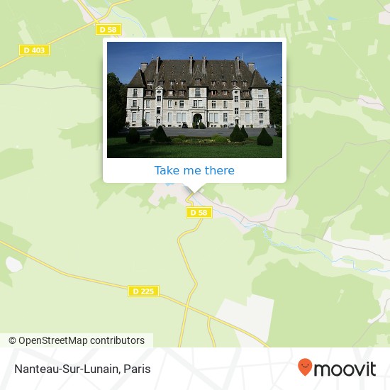 Mapa Nanteau-Sur-Lunain