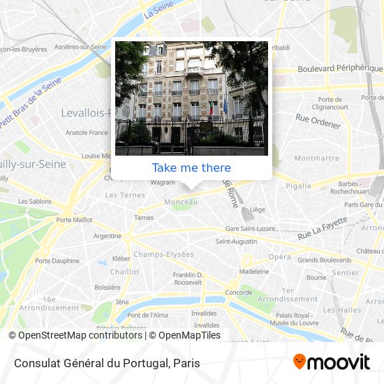 Mapa Consulat Général du Portugal