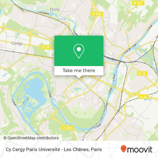 Mapa Cy Cergy Paris Université - Les Chênes