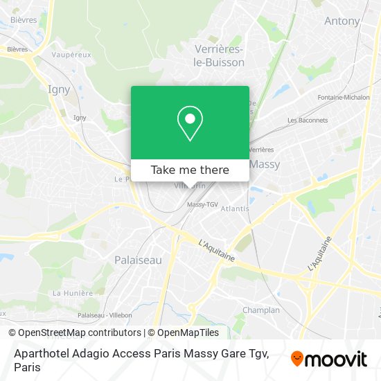 Aparthotel Adagio Access Paris Massy Gare Tgv map