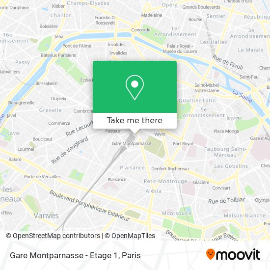 Gare Montparnasse - Etage 1 map